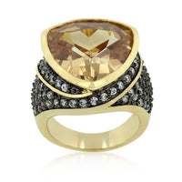 Thumbnail for Triangle Cut Two-tone Finish Cocktail Ring Rings JGI   