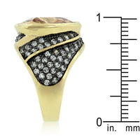 Thumbnail for Triangle Cut Two-tone Finish Cocktail Ring Rings JGI   