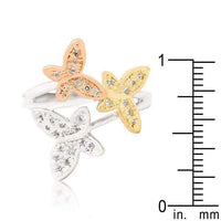 Thumbnail for Triple Butterfly Cubic Zirconia Ring Rings JGI   