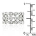 Triple Row Clear Cubic Zirconia Eternity Band Rings JGI   