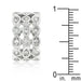 Triple Row Clear Cubic Zirconia Eternity Band Rings JGI   