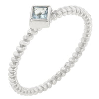 Thumbnail for Twisted Petite Blue Topaz Solitaire Ring Rings JGI   