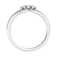 Thumbnail for Two Stone Split Shank Design Diamond Ring in 14k White Gold (3/4 cttw) Rings Angelucci Jewelry   