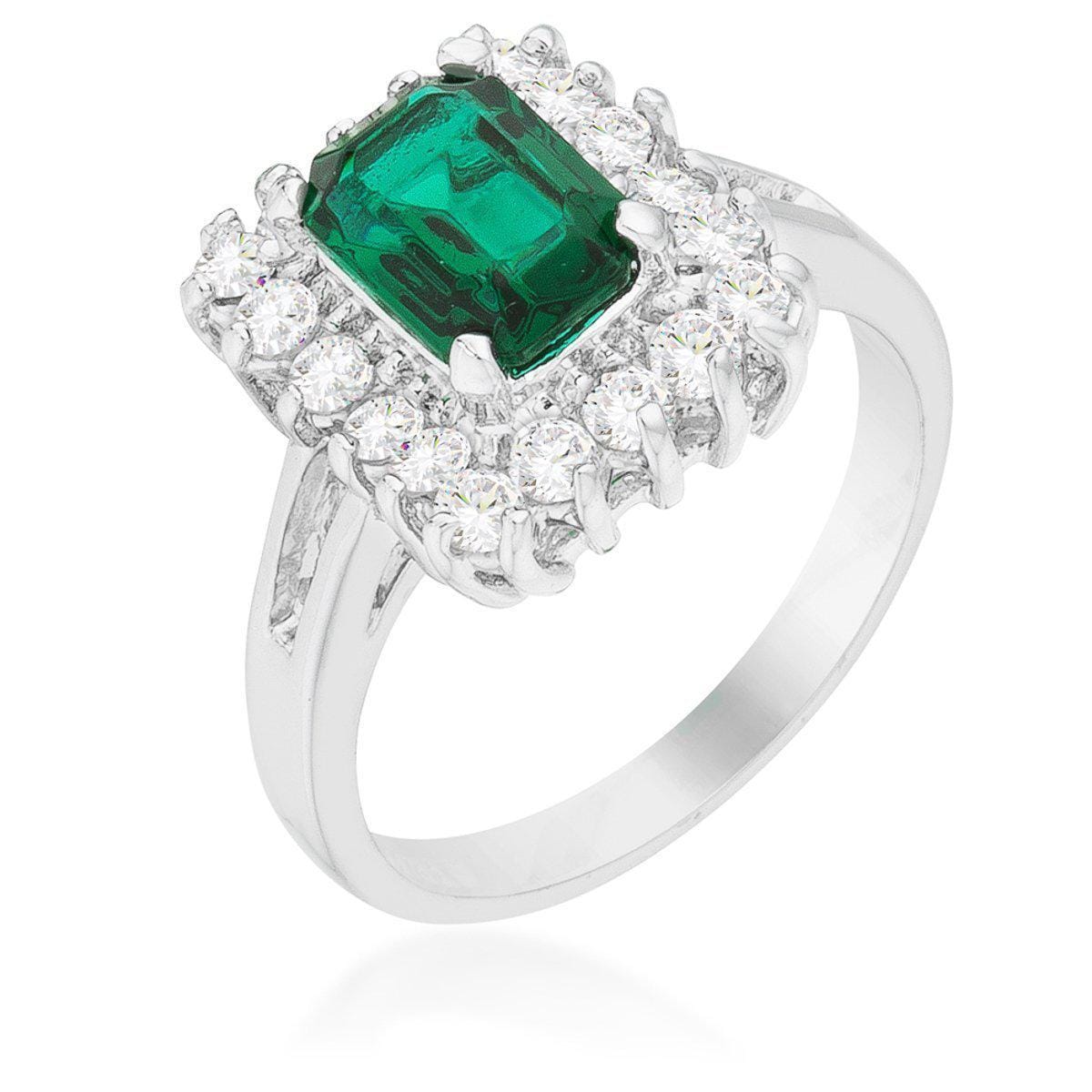 Vintage Emerald Cocktail Ring Rings JGI   