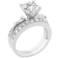 Thumbnail for White Wedding Bridal Set Rings JGI   