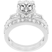 Thumbnail for White Wedding Bridal Set Rings JGI   