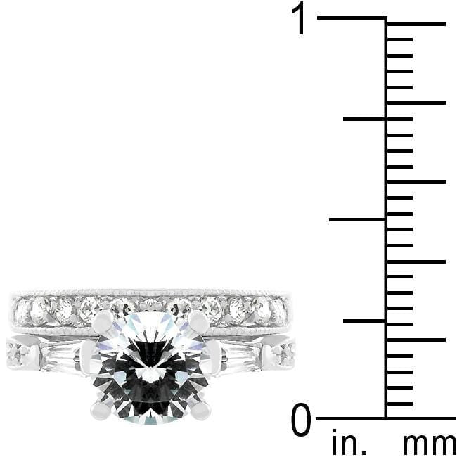 White Wedding Bridal Set Rings JGI   