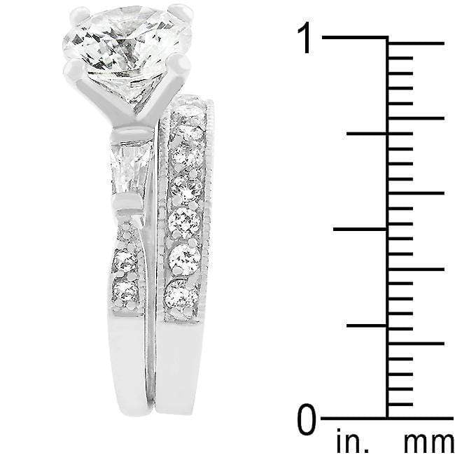 White Wedding Bridal Set Rings JGI   