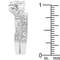Thumbnail for White Wedding Bridal Set Rings JGI   