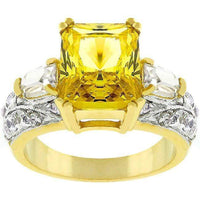 Thumbnail for Yellow Cubic Zirconia Fashion Ring Rings JGI   