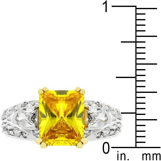 Yellow Cubic Zirconia Fashion Ring Rings JGI   