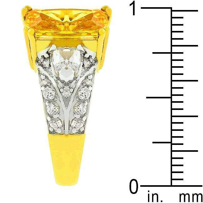 Yellow Cubic Zirconia Fashion Ring Rings JGI   