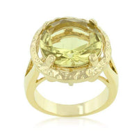 Thumbnail for Yellow Cubic Zirconia Organic Ring Rings JGI   