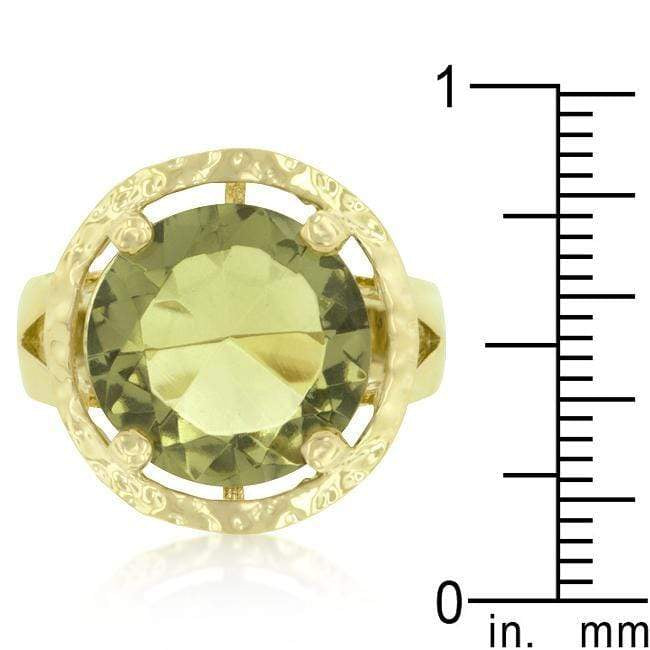Yellow Cubic Zirconia Organic Ring Rings JGI   