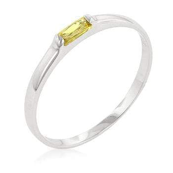 Yellow Petite Solitaire Ring Rings JGI   