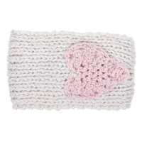 Thumbnail for Off White Bernadette Heart Design Knit Headband Scarves JGI   