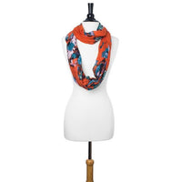 Thumbnail for Orange Aria Floral Infinity Scarf Scarves JGI   