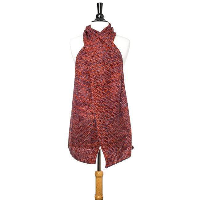 Orange Hanna Knitted Pocket Scarf Scarves JGI   