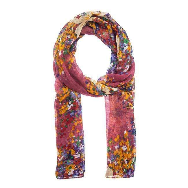 Pink Franchesca Artsy Floral Scarf Scarves JGI   