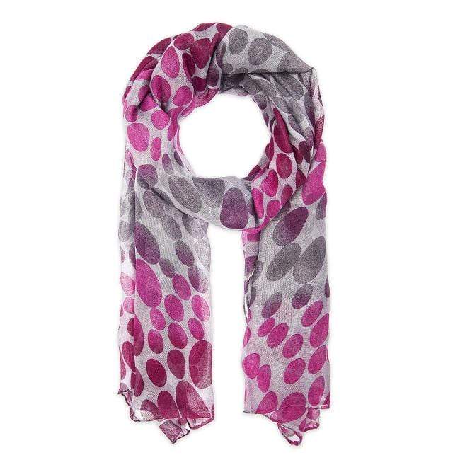 Purple Clemence Polka Dot Scarf Scarves JGI   