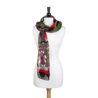 Thumbnail for Red Aida Aztec Print Scarf Scarves JGI   