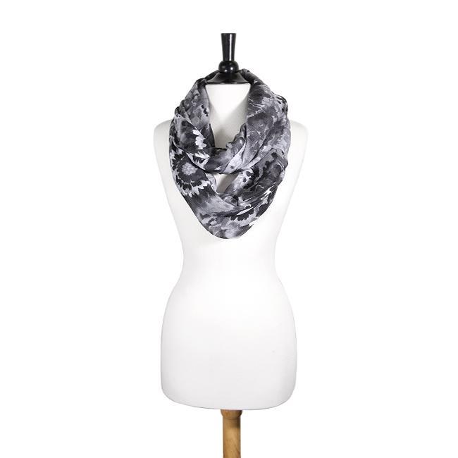 Scrunchy Black Infinity Scarf Scarves JGI   