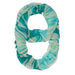 Shira Turquoise Zebra Infinity Scarf With Tassle Fringe Scarves JGI   