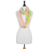 Thumbnail for Sora Peach Floral Meadow Print Infinity Scarf Scarves JGI   