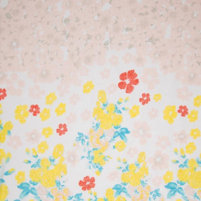Sora Peach Floral Meadow Print Infinity Scarf Scarves JGI   