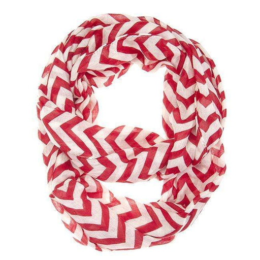 Striped Burgundy Infinity Scarf Scarves JGI   