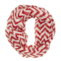 Thumbnail for Striped Burgundy Infinity Scarf Scarves JGI   