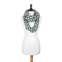 Thumbnail for Striped Green Infinity Scarf Scarves JGI   