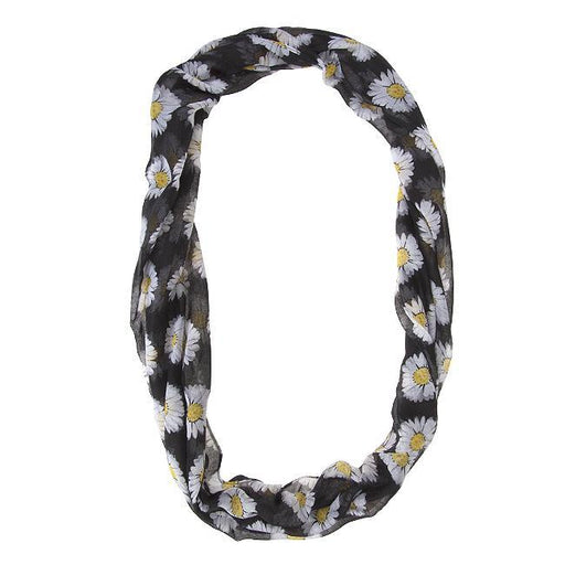 Sunflower Black Infinity Scarf Scarves JGI   