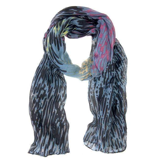 Sydney Watercolor Black Scarf Scarves JGI   