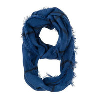 Thumbnail for Tori Blue Plaid Infinity Scarf Scarves JGI   