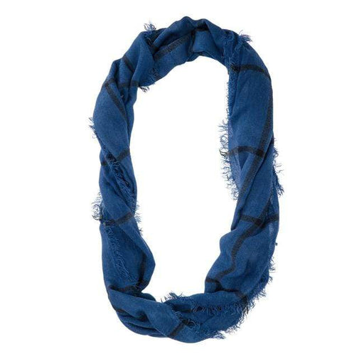 Tori Blue Plaid Infinity Scarf Scarves JGI   