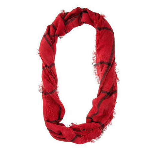 Tori Red Plaid Infinity Scarf Scarves JGI   