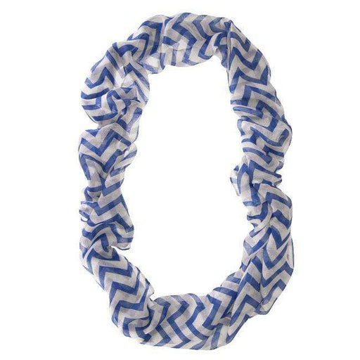 Zig Zag Blue Infinity Scarf Scarves JGI   