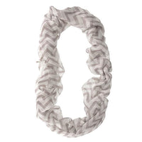 Thumbnail for Zig Zag Grey Infinity Scarf Scarves JGI   
