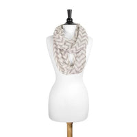 Thumbnail for Zig Zag Grey Infinity Scarf Scarves JGI   