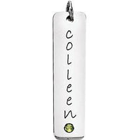 Thumbnail for Sterling Silver 32x8mm Posh Mommy® Engravable Tall Tag Pendant Mounting  STULLER   