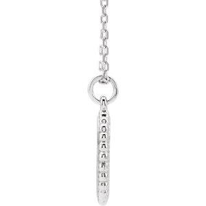 Sterling Silver Engravable Round Beaded 16-18" Necklace  STULLER Default Title  