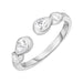 Toe Ring with Teardrops in Sterling Silver with Cubic Zirconia Toe Rings Angelucci Jewelry   