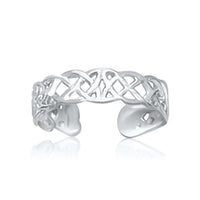 Thumbnail for 14k White Gold Toe Ring in a Celtic Knot Style Toe Rings Angelucci Jewelry   