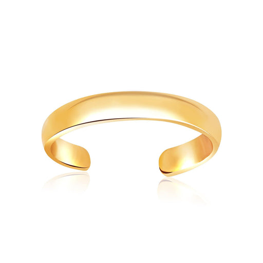 14k Yellow Gold Toe Ring in a Polished and Simple Style Toe Rings Angelucci Jewelry   