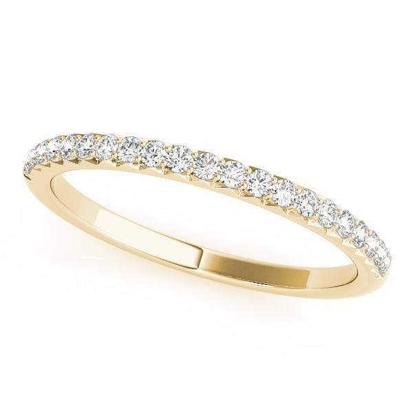 1/5 Carat Round Diamonds Pave Prong Set Wedding Band-Angelucci-Jewelry