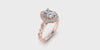 Art-Deco One Carat Oval Diamond Engagement Ring with Alternating Marquise and Round Sides