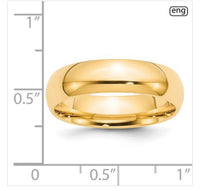Thumbnail for 14k Yellow Gold 6mm Comfort-Fit Wedding Band