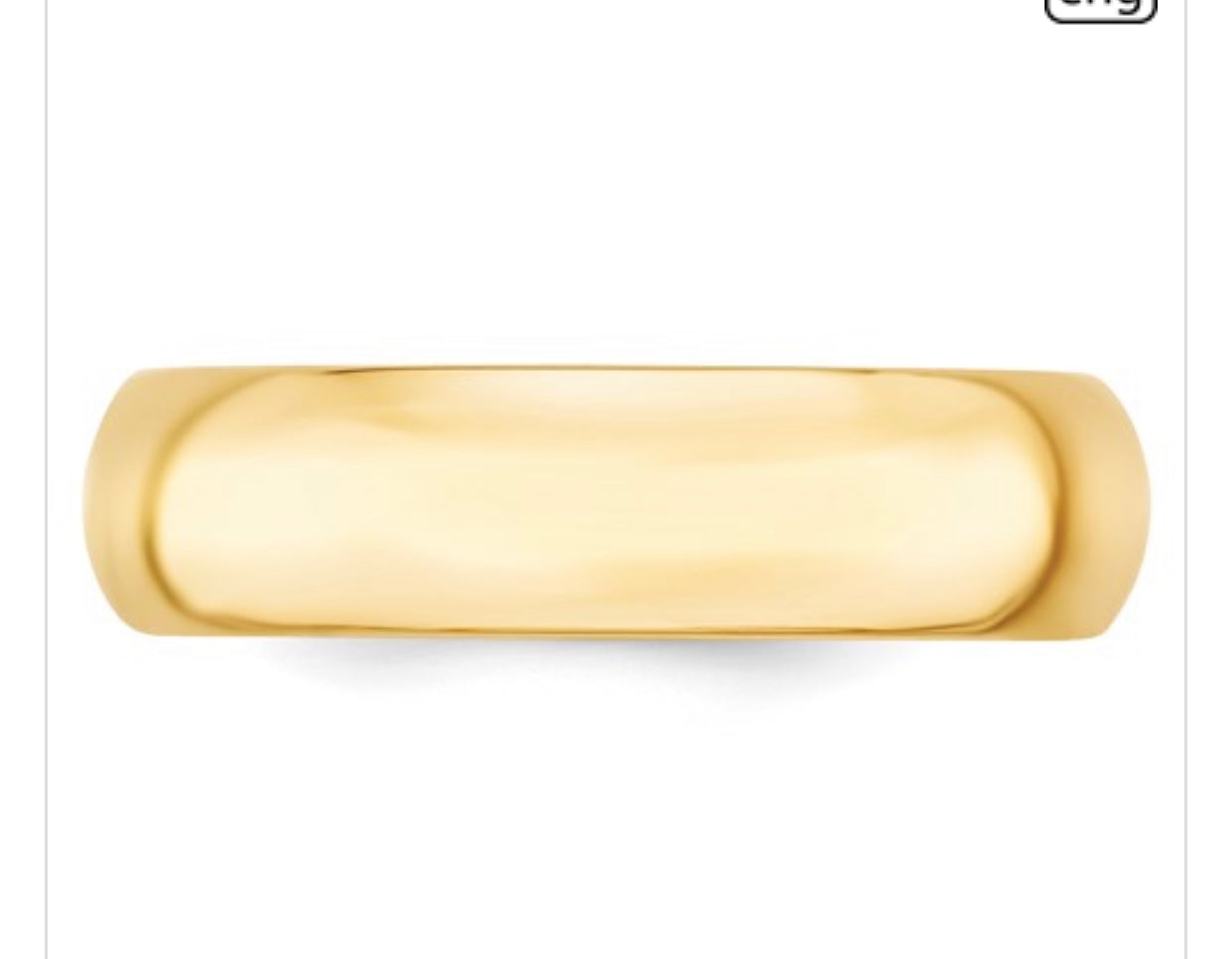 14k Yellow Gold 6mm Comfort-Fit Wedding Band